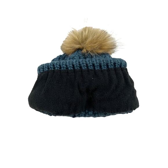 Eddie Bauer - Womens Cabin Faux Fur Pom Beanie in Teal - Picture 3 of 3